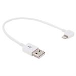 Mini Lightning Data Kabel 20 cm Buede - Hvid